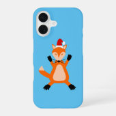 かわいいクリスマスの狐 iPhone 16ケース (裏面)