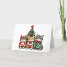 かわいいクリスマスの猫