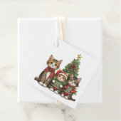 かわいいクリスマスの猫 フェイバータグ (インサイチュ)