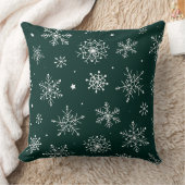 かわいいクリスマスの白い雪 クッション (ブランケット)