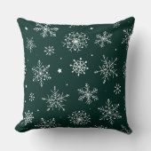 かわいいクリスマスの白い雪 クッション (正面)