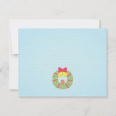 かわいいクリスマスの睡眠のベビーシャワー招待状 招待状 (裏面)