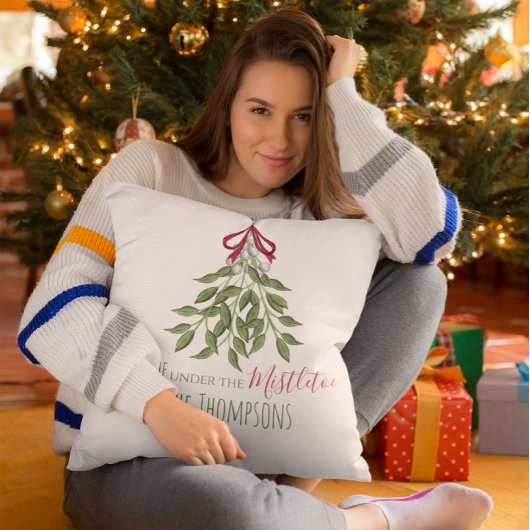 かわいいクリスマスの緑のミストレお洒落ーおもしろい クッション