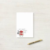 かわいいクリスマスの羊の漫画 ポストイット (デスク上)