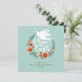 かわいいクリスマスの花輪の写真 シーズンカード (スタンド正面)