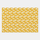 かわいいクリスマスの衣装ドッグとアヒルイラストレーション ラッピングペーパーシート (正面3)