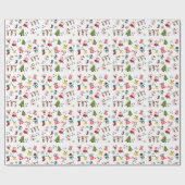 かわいいクリスマスの装飾写真 ラッピングペーパー (フラット)