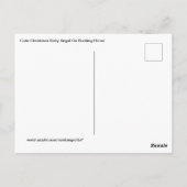 かわいいクリスマスの赤ちゃん天使が揺れる馬に乗っている ポストカード (裏面)