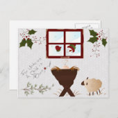 かわいいクリスマスの郵便はがき シーズンポストカード (正面/裏面)