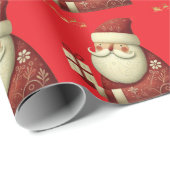 かわいいクリスマスの鐘の線画 ラッピングペーパー (ロールコーナー)