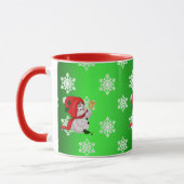 かわいいクリスマスの雪だるまマグ マグカップ (左)