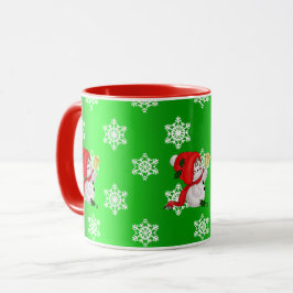 かわいいクリスマスの雪だるまマグ マグカップ