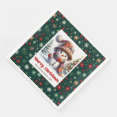かわいいクリスマスの雪だるま+雪の結晶の子供たち (コーナー)