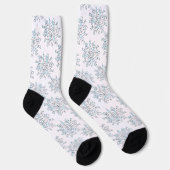 かわいいクリスマスの雪の結晶、冬の吹雪 ソックス (右)