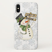 かわいいクリスマスの雪の雪だるまの電話箱10 Case-Mate iPhoneケース (裏面)