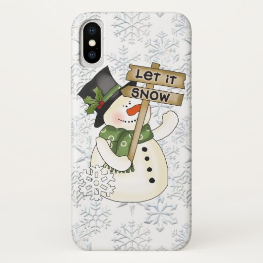 かわいいクリスマスの雪の雪だるまの電話箱10 Case-Mate iPhoneケース (裏面)