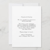 かわいいクリスマスの願い暖炉の休日の移動 案内状 (裏面)