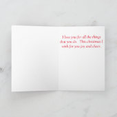 かわいいクリスマスの鳥 シーズンカード (内部)