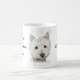 かわいいクリスマスのWestie犬のギフト コーヒーマグカップ