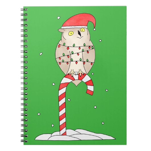 かわいいクリスマスふくろう ノートブック (正面)