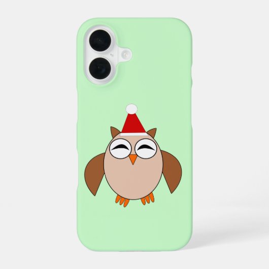 かわいいクリスマスふくろう iPhone 16ケース (裏面)