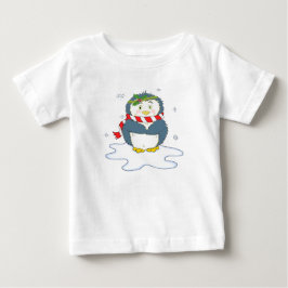 かわいいクリスマスぺんぎん ベビーTシャツ