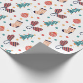 かわいいクリスマスをテーマにした ラッピングペーパー (角)