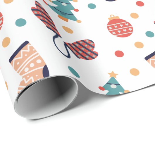 かわいいクリスマスをテーマにした ラッピングペーパー (ロールコーナー)