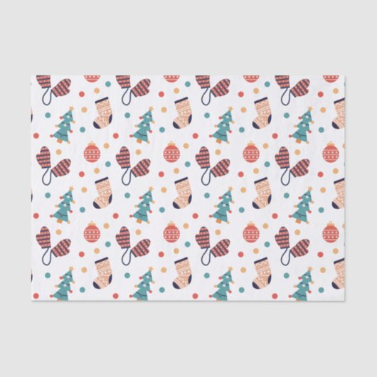 かわいいクリスマスをテーマにした 薄葉紙 (正面)