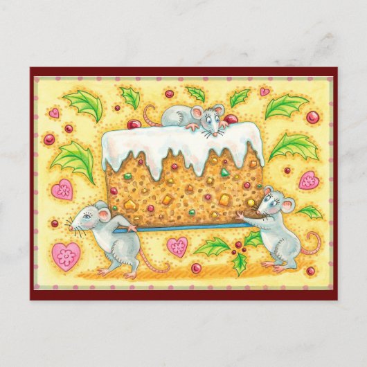 . .かわいいクリスマスを盗む シーズンポストカード (正面)