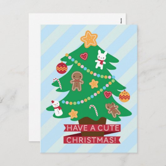 かわいいクリスマスを過ごす シーズンポストカード (正面/裏面)