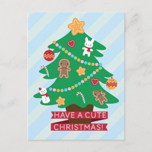 かわいいクリスマスを過ごす シーズンポストカード (正面)