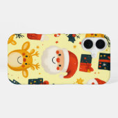 かわいいクリスマスアイコンイラスト iPhone 16ケース (裏面横)