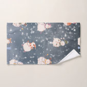 かわいいクリスマスアニメ雪だるま バスタオルセット (ハンドタオル)