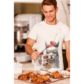 かわいいクリスマスアルパカカスタムー エプロン