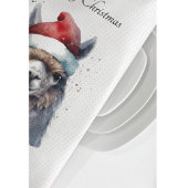 かわいいクリスマスアルパカカスタムー キッチンタオル