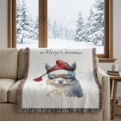 かわいいクリスマスアルパカカスタムー スローブランケット