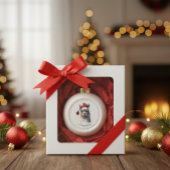 かわいいクリスマスアルパカカスタムー セラミックボールオーナメント