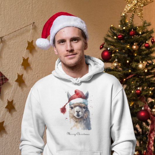 かわいいクリスマスアルパカカスタムー パーカ