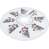 かわいいクリスマスアルパカカスタムー ブラッシュドポリエステルツリースカート (アングル)