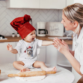 かわいいクリスマスアルパカカスタムー ベビーボディスーツ