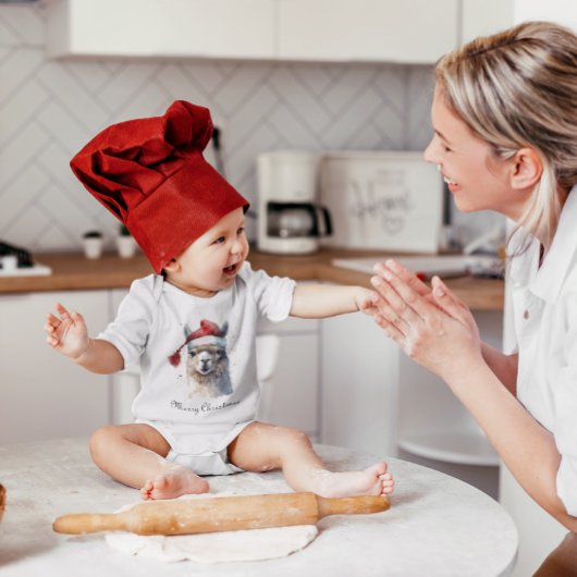 かわいいクリスマスアルパカカスタムー ベビーボディスーツ