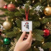 かわいいクリスマスアルパカカスタムー メタルオーナメント