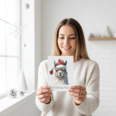 かわいいクリスマスアルパカカスタムー 招待状