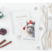 かわいいクリスマスアルパカカスタムー 招待状