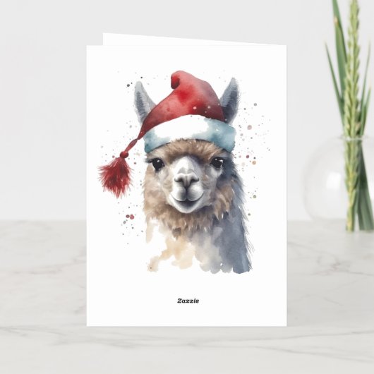 かわいいクリスマスアルパカカスタムー 箔シーズンカード (裏面)