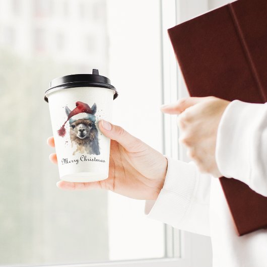 かわいいクリスマスアルパカカスタムー 紙コップ