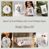かわいいクリスマスアルパカカスタムー Tシャツ