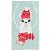 かわいいクリスマスアルパカ スモールペーパーバッグ (裏面)