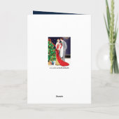 かわいいクリスマスアートデコカップルのメッセージを追加 シーズンカード (裏面)